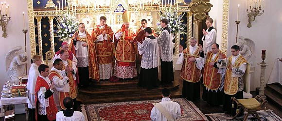 Bishop Dolan during an ordination